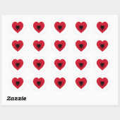 Albanië Flag Heart Ronde Sticker (Vel)