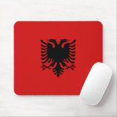 Albanië Flag Mousepad Muismat (Met muis)