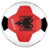 Albanië, Football en Albanese vlag/sport Voetbal (Gedraaid)