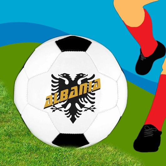 Albanie Football patriotique et drapeau albanais