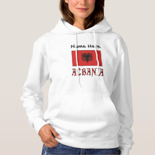 Albanië Gepersonaliseerde Albanese Vlag Hoodie