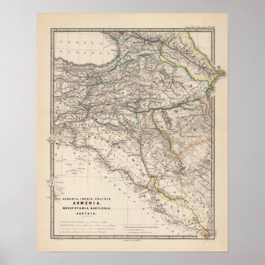 Albanië, Iberia, Colchis, Armenië, Mesopotamie Poster (Voorkant)