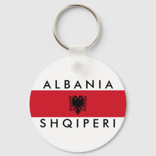 albanië - land met lange vlag sleutelhanger