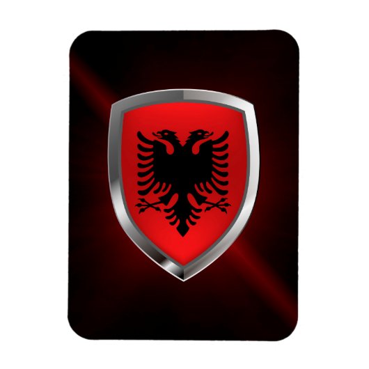 Albanië Metallic Emblem Magneet (Verticaal)