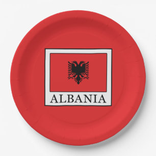 Albanië Papieren Bordje