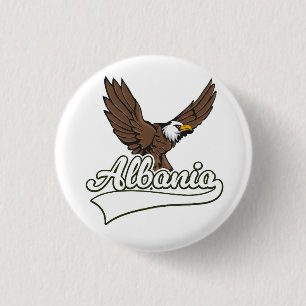 Albanië reizen logo ronde button 3,2 cm