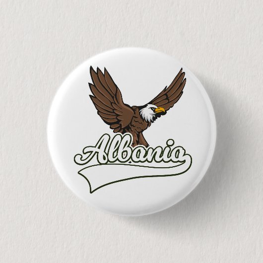 Albanië reizen logo ronde button 3,2 cm (Voorkant)