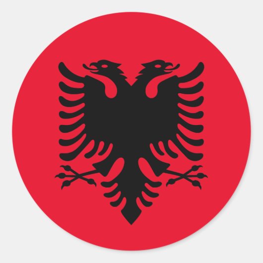 Albanië Ronde Sticker (Voorkant)