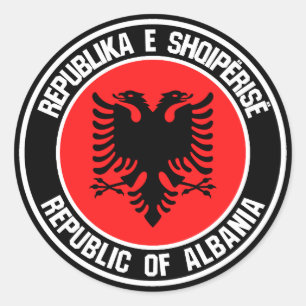 Albanië Round Emblem Ronde Sticker