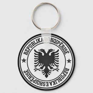 Albanië Round Emblem Sleutelhanger
