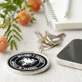 Albanië Round Emblem Sleutelhanger (Zijkant)