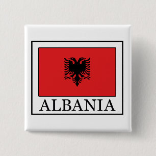 Albanië Vierkante Button 5,1 Cm