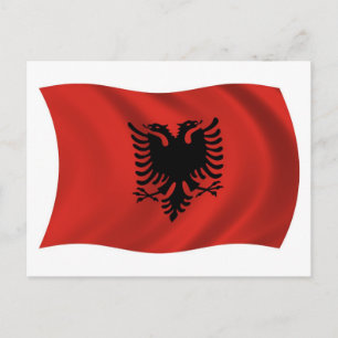 Albanië Vlag Ansichtkaart Briefkaart