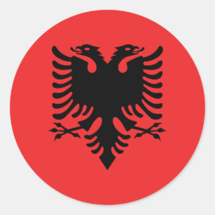 Albanië Vlag Classic Ronde Sticker