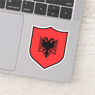 Albanië vlag embleem patriottische reizen sticker