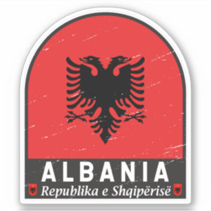Albanië vlag Embleem verhit Sticker