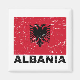 Albanië  vlag magneet