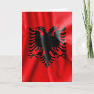 Albanië Vlag Wenskaart Kaart