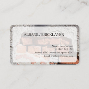 ALBANIL/ BRICKLAYER Carte de visite modifiable
