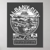 ALBANY CALIFORNIA - STAD ALBANY CA POSTER (Voorkant)