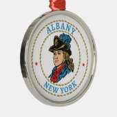 Albany New York Colonial Metalen Ornament (Rechts)