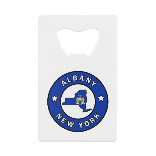 Albany New York Kredietkaart Flessenopener (Voorkant)