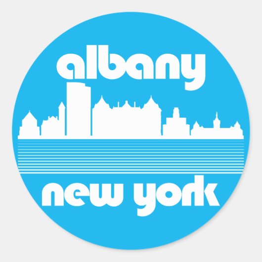 Albany New York Ronde Sticker (Voorkant)