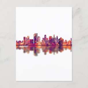Albany New York Skyline Uitnodiging Briefkaart