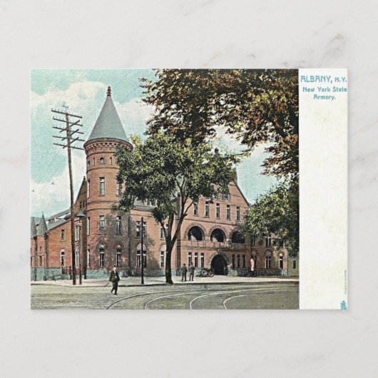 albany ny armory state armory briefkaart (Voorkant)