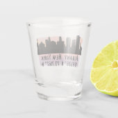 Albany NY City Skyline Shot Glas (Achterkant)
