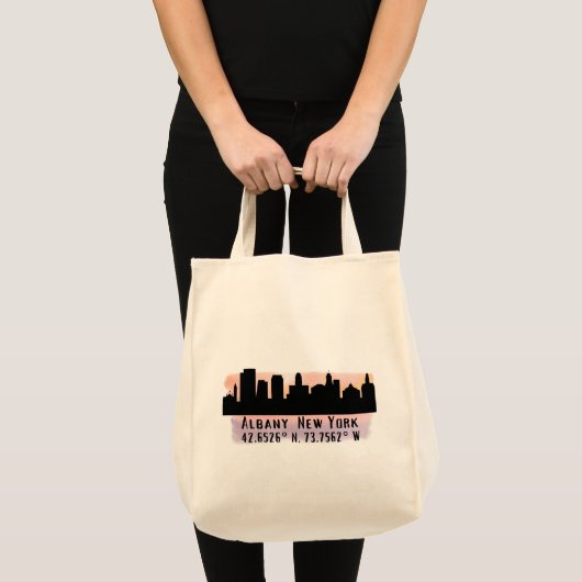 Albany NY City Skyline Tote Bag (Voorkant (product))