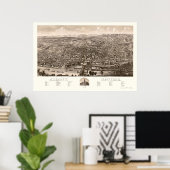 Albany, NY Panoramic Map - 1879 Poster (Thuiskantoor)