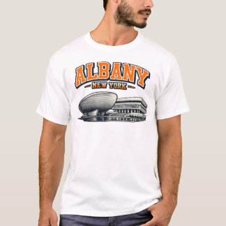 Albany, NY The Egg Retro Collegiate Design T-shirt