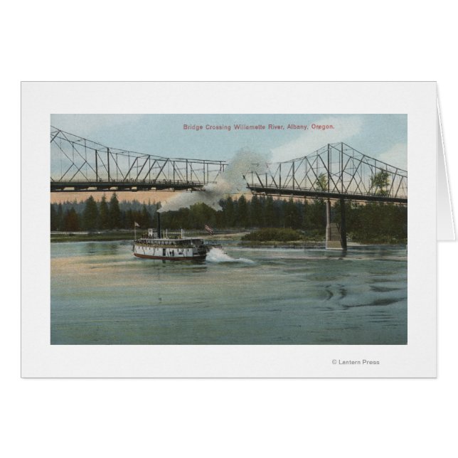 Albany, Oregon - Paddle Boat Crossing Willamette (Devant horizontal)