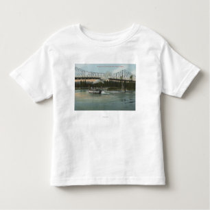 Albany, Oregon - Paddle Boat Crossing Willamette Kinder Shirts