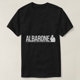 Albarone Gangster Silhouette Grafisch - Wit T-shirt