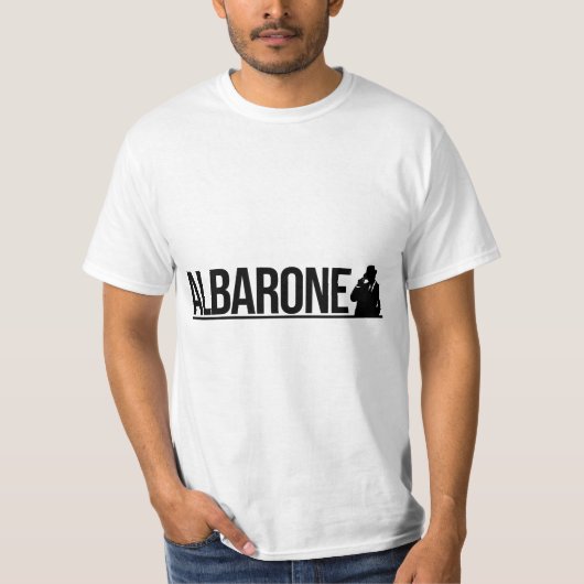 Albarone Gangster Silhouette Graphic - black T-shirt (Voorkant)