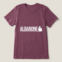 Albarone Gangster Silhouette Graphic - White Tri-Blend Shirt
