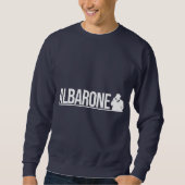 Albarone Gangster Silhouette Graphic - White Trui (Voorkant)