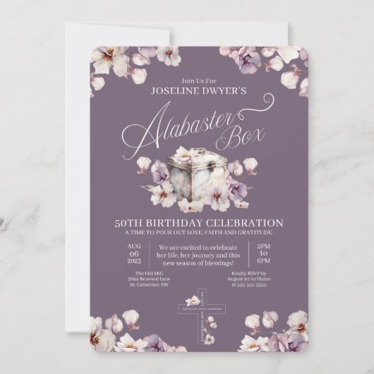 Albâtre boîte Anniversaire Invitation (Devant)