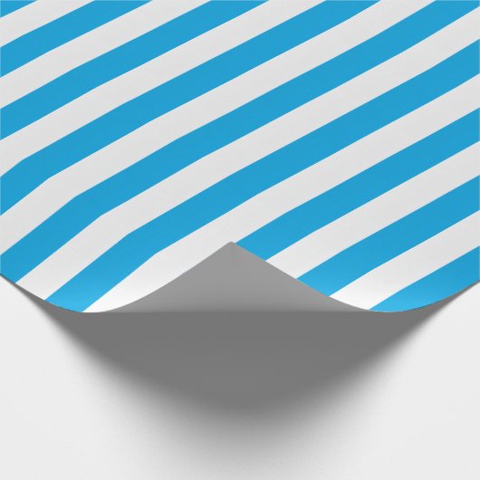 Albatros blauw en wit gestreept inpakpapier (Hoek)