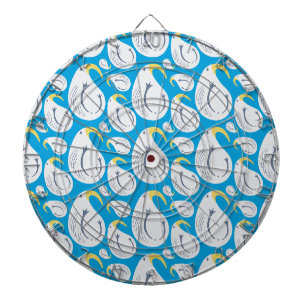 Albatros Blauw Geel Wit Grijs Dartbord