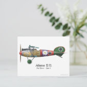 Albatros D.V. ww1 German Fighter Plane Bäumer Briefkaart (Staand voorkant)