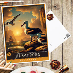 albatros Schattige familie Briefkaart
