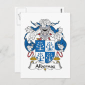 Albernaz Family Crest Briefkaart (Voorkant / Achterkant)