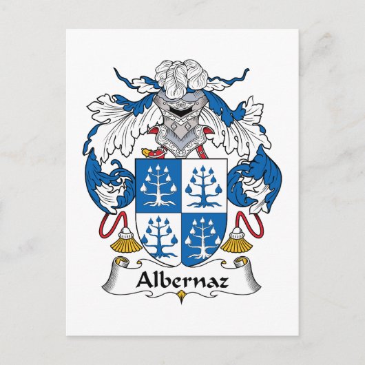 Albernaz Family Crest Briefkaart (Voorkant)