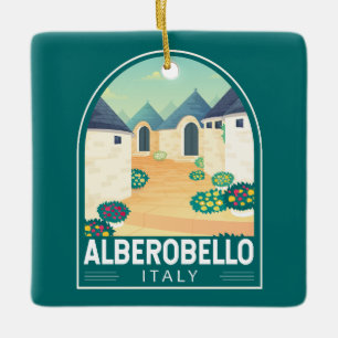 Alberobello Italië Reizen Kunst Vintage Keramisch Ornament
