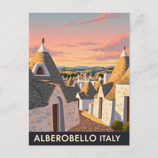 Alberobello Italië Trulli huizen Reizen Briefkaart (Voorkant)