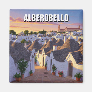 Alberobello Italië Trulli huizen Reizen Magneet