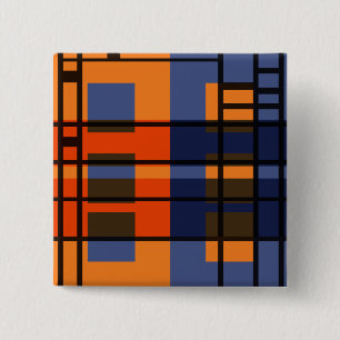 Albers & Mondrian Vierkante Button 5,1 Cm